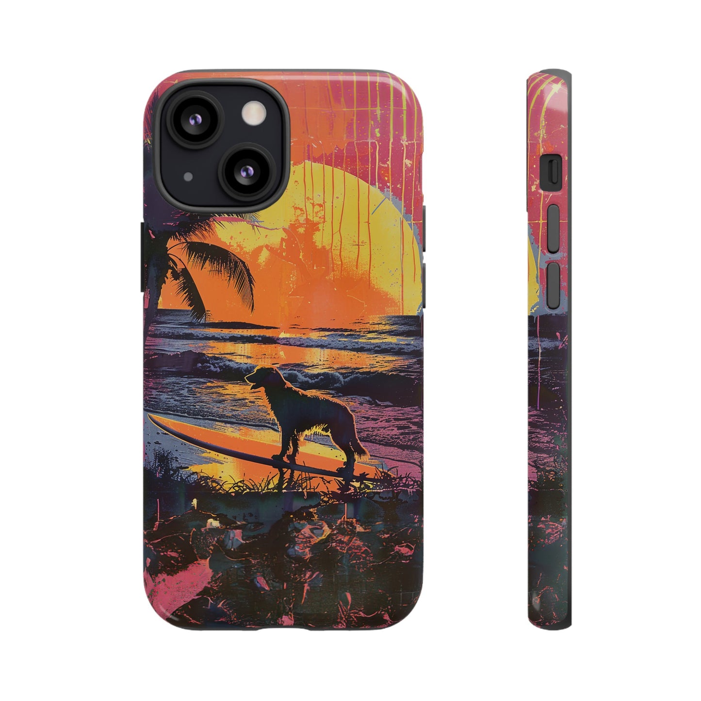 Sunset Surf: A Warhol-Inspired Seascape