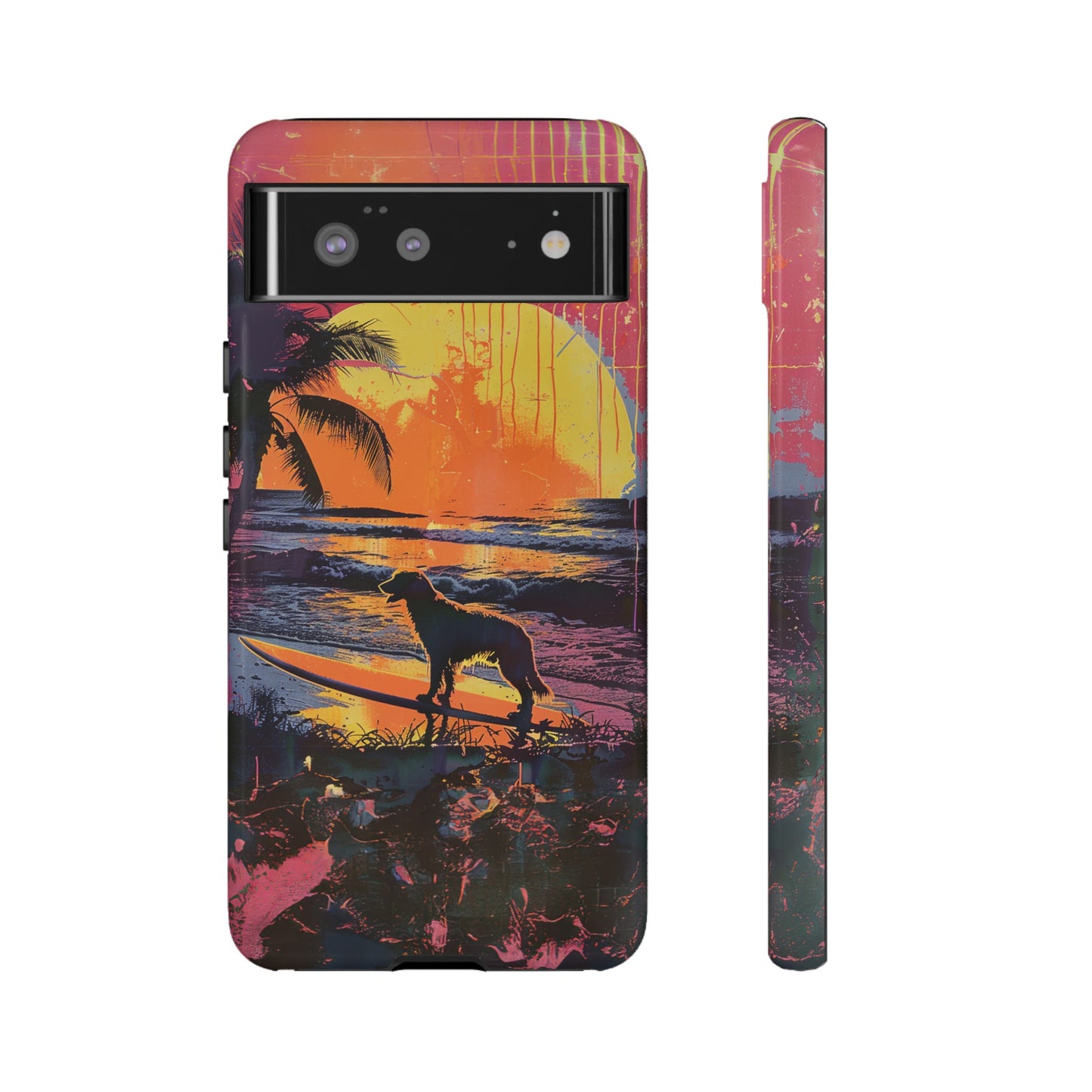 Sunset Surf: A Warhol-Inspired Seascape