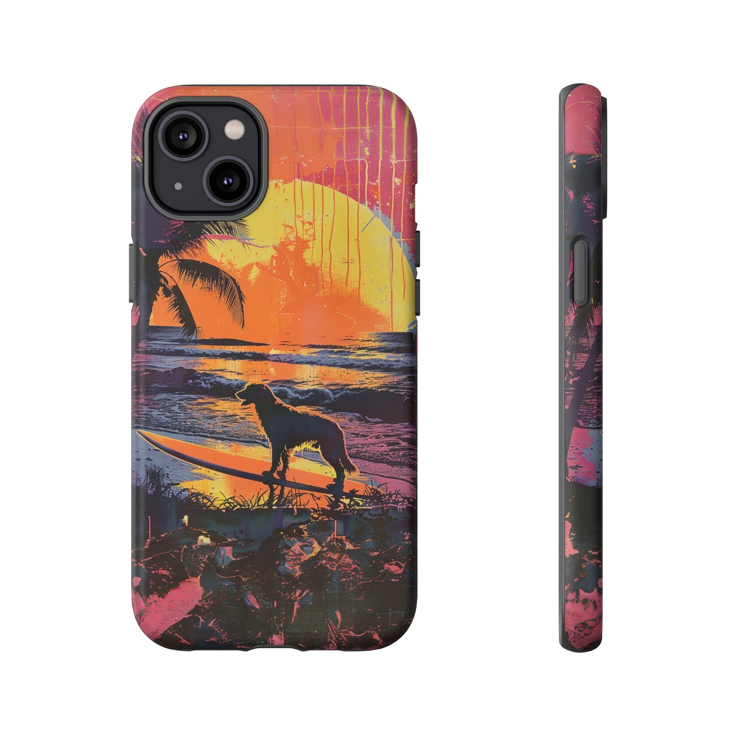 Sunset Surf: A Warhol-Inspired Seascape