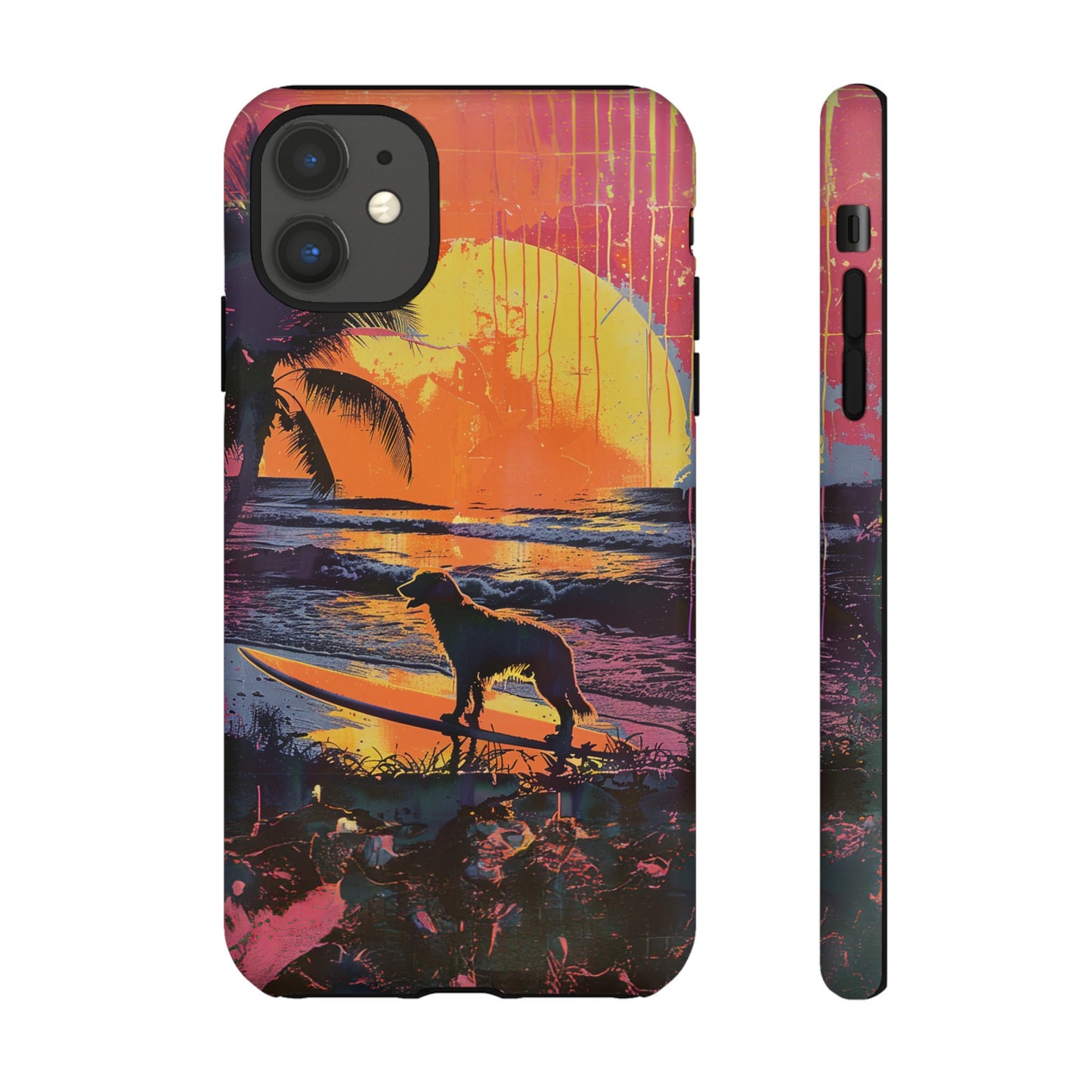 Sunset Surf: A Warhol-Inspired Seascape