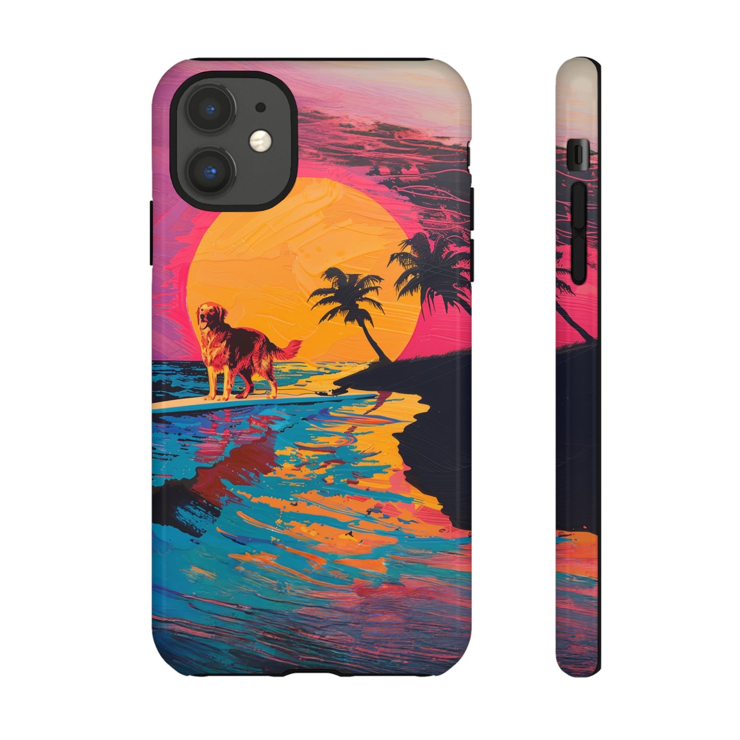 Radiant Sunset Surf: Warhol-Inspired Phone Cover