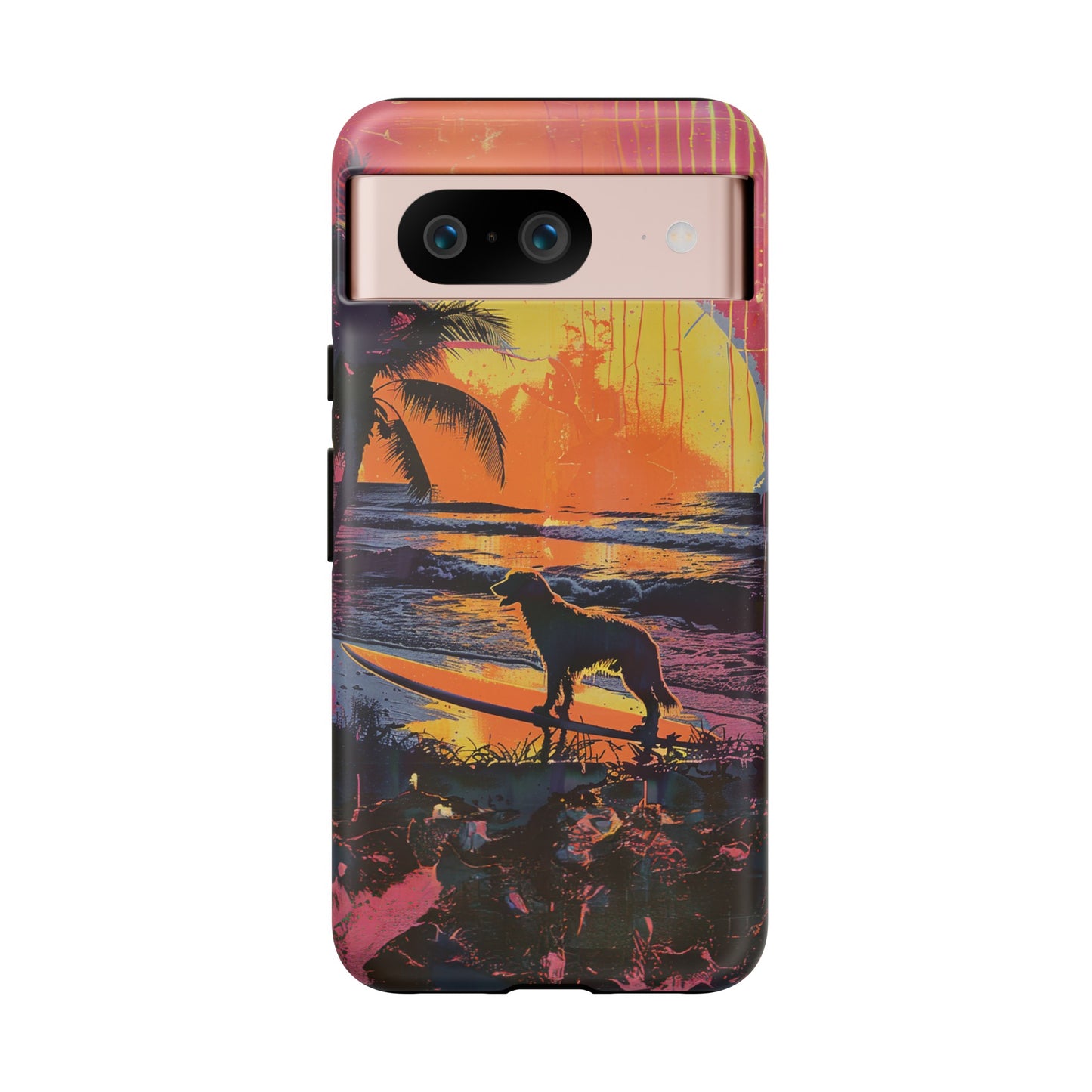 Sunset Surf: A Warhol-Inspired Seascape