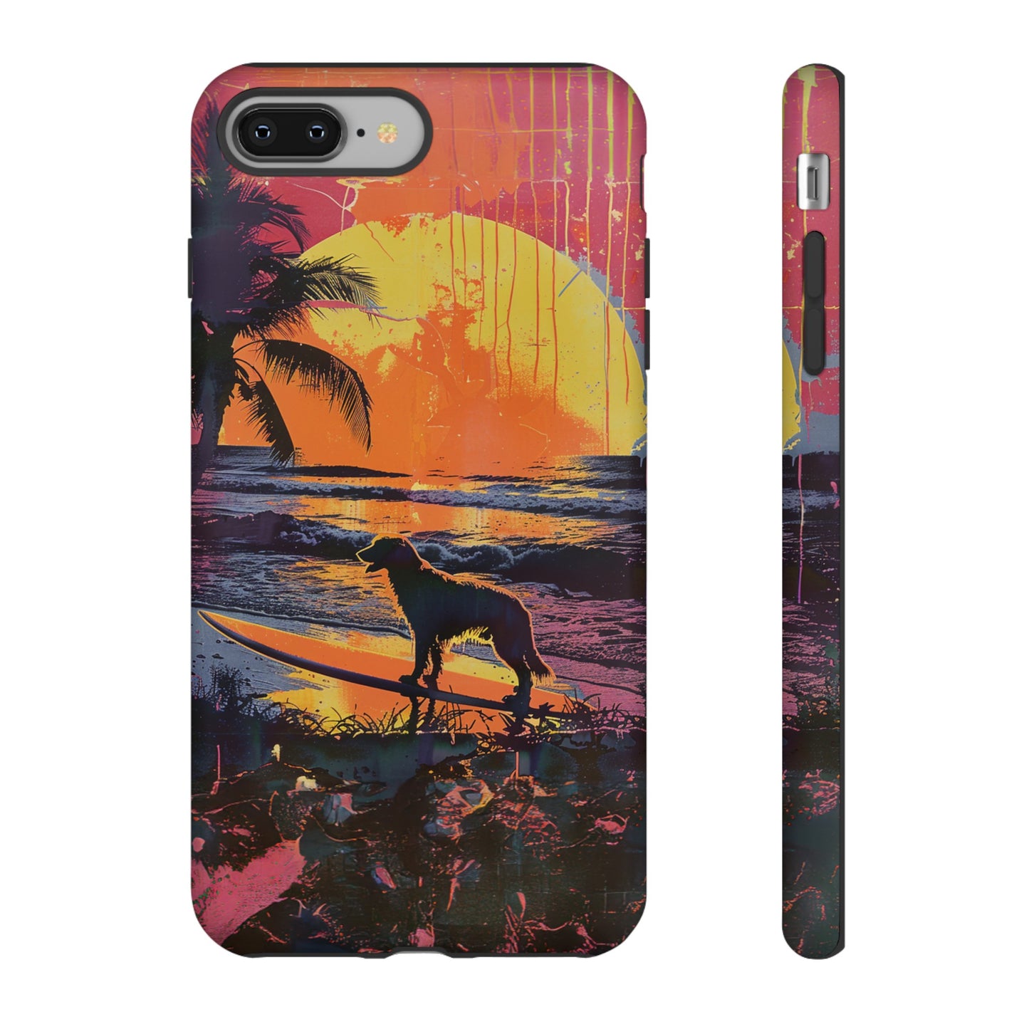 Sunset Surf: A Warhol-Inspired Seascape