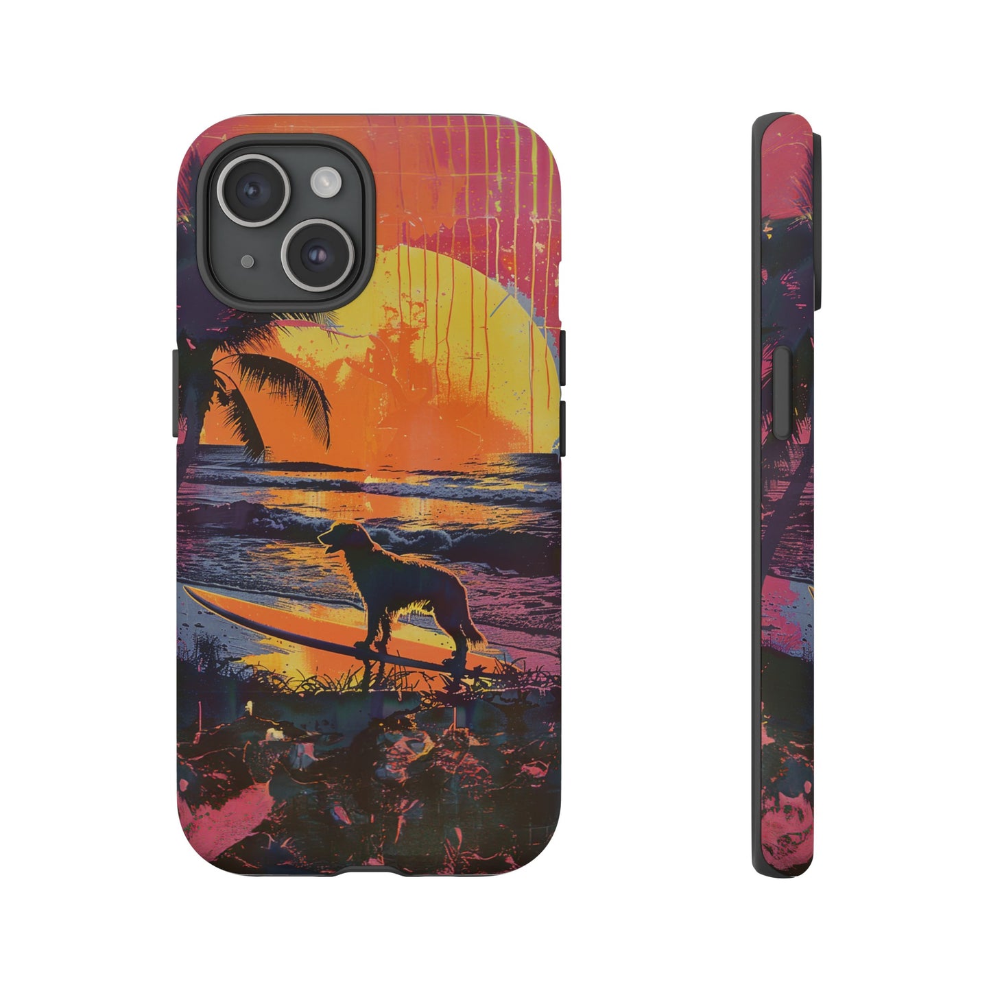 Sunset Surf: A Warhol-Inspired Seascape