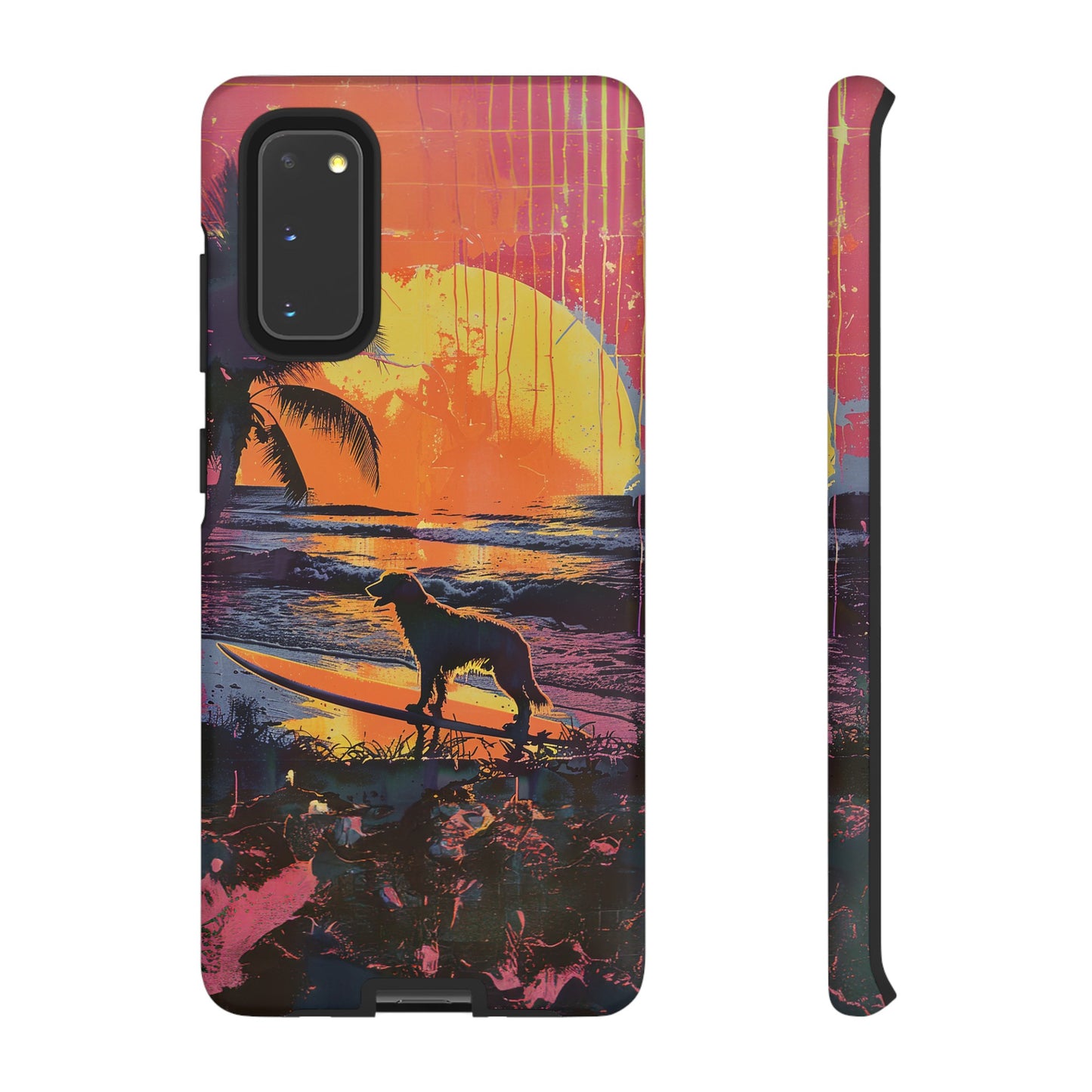 Sunset Surf: A Warhol-Inspired Seascape