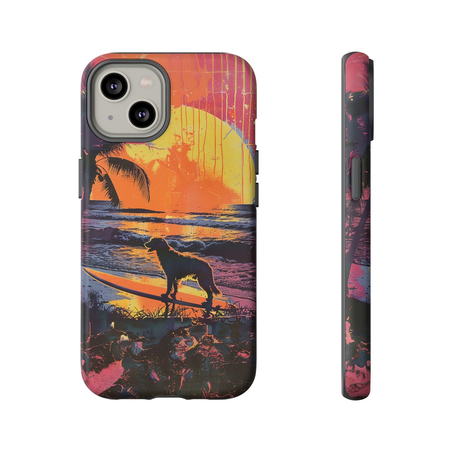 Sunset Surf: A Warhol-Inspired Seascape