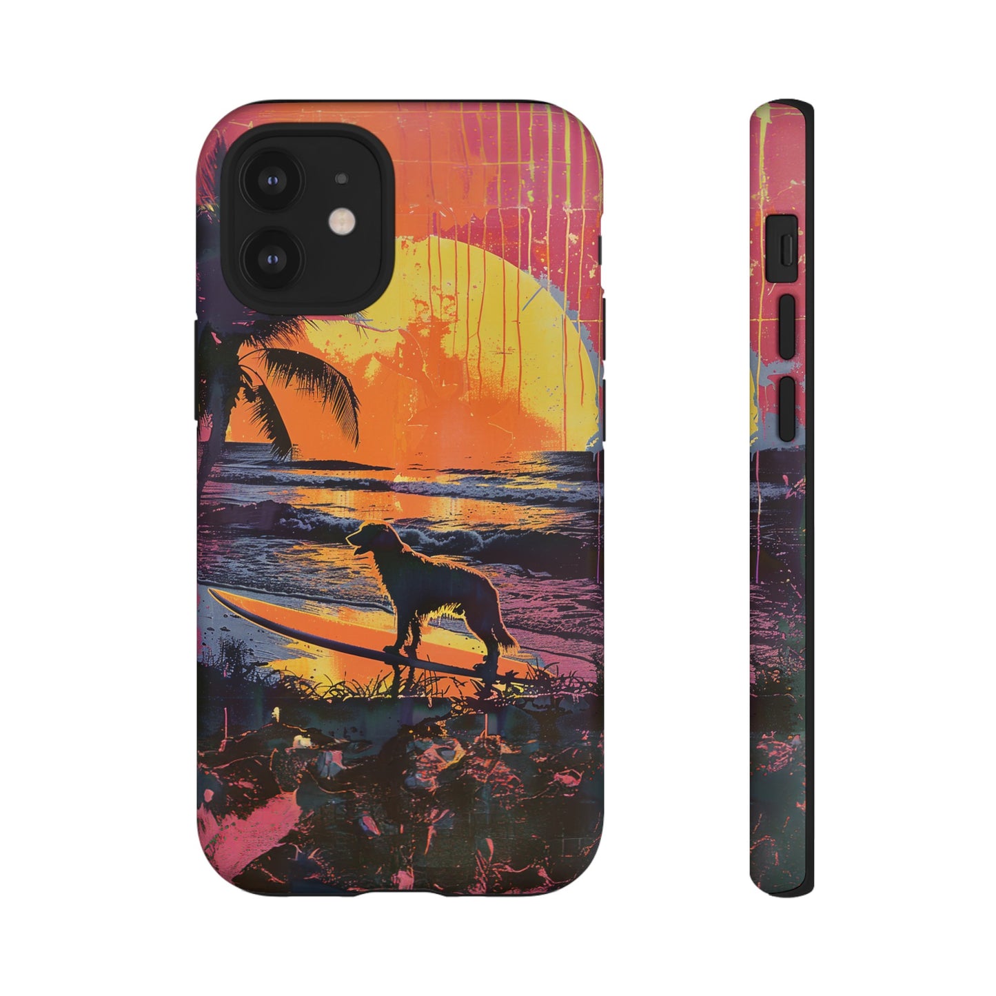 Sunset Surf: A Warhol-Inspired Seascape