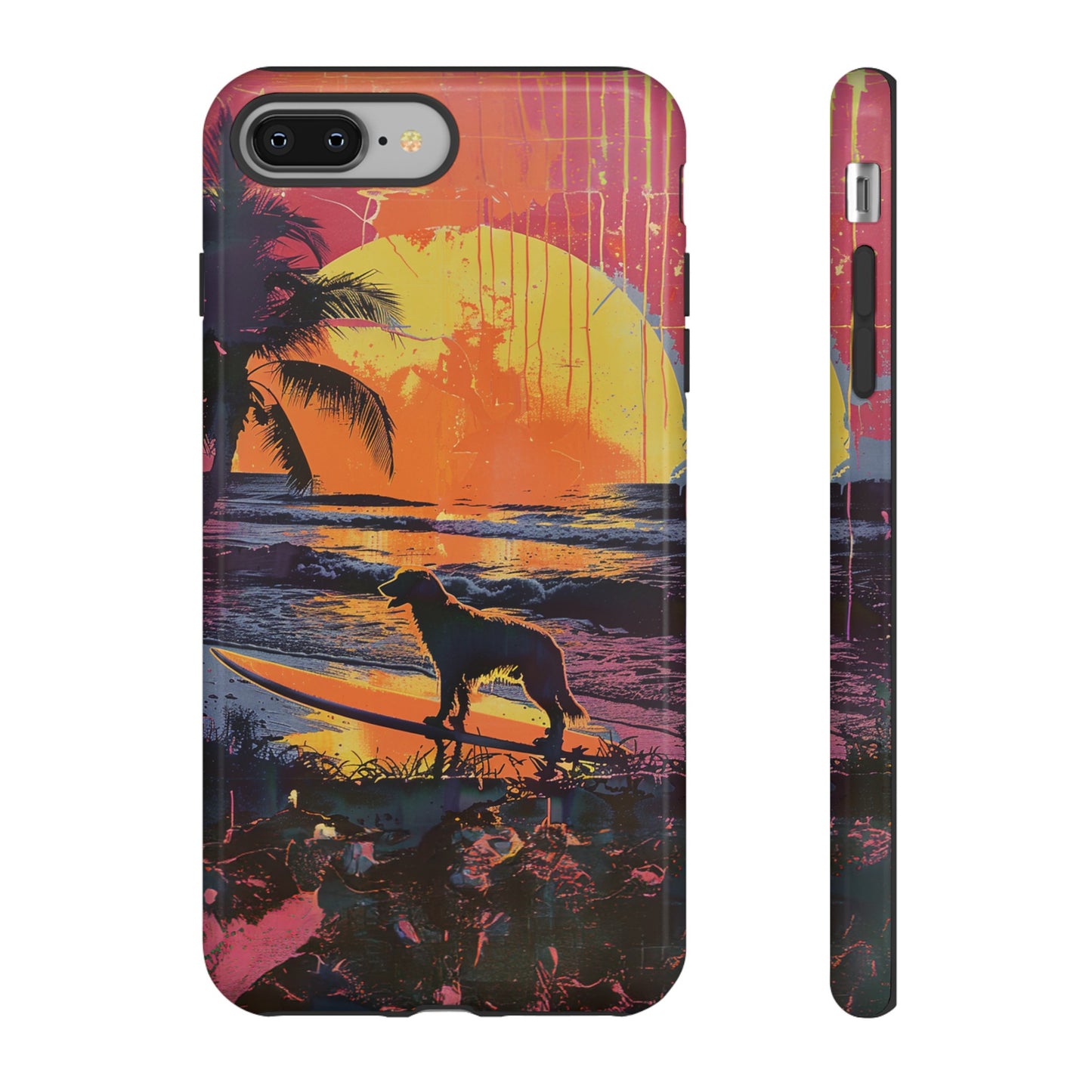 Sunset Surf: A Warhol-Inspired Seascape