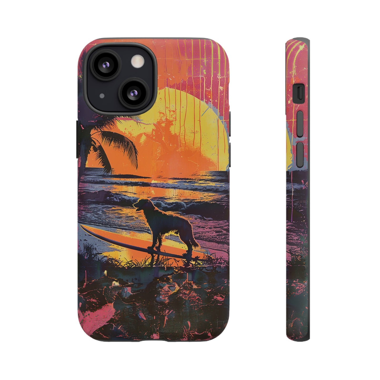 Sunset Surf: A Warhol-Inspired Seascape