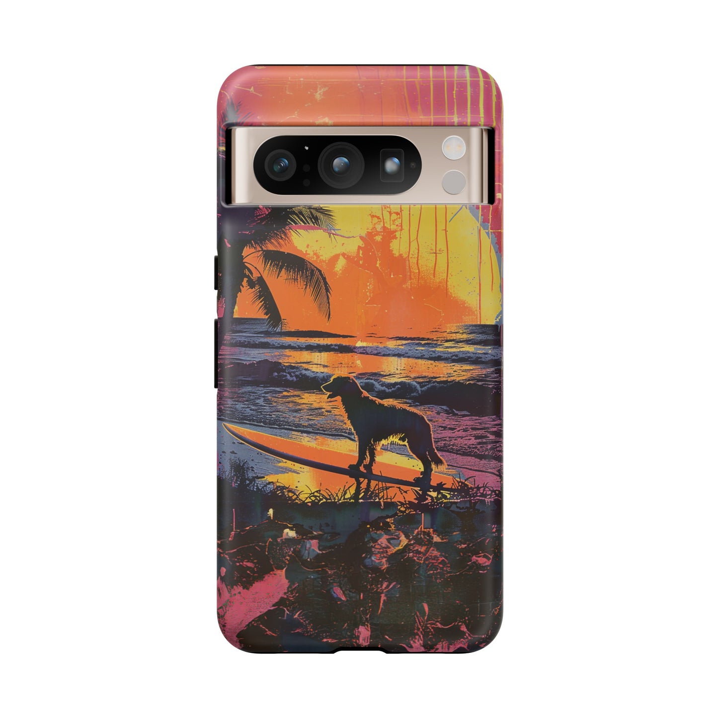 Sunset Surf: A Warhol-Inspired Seascape